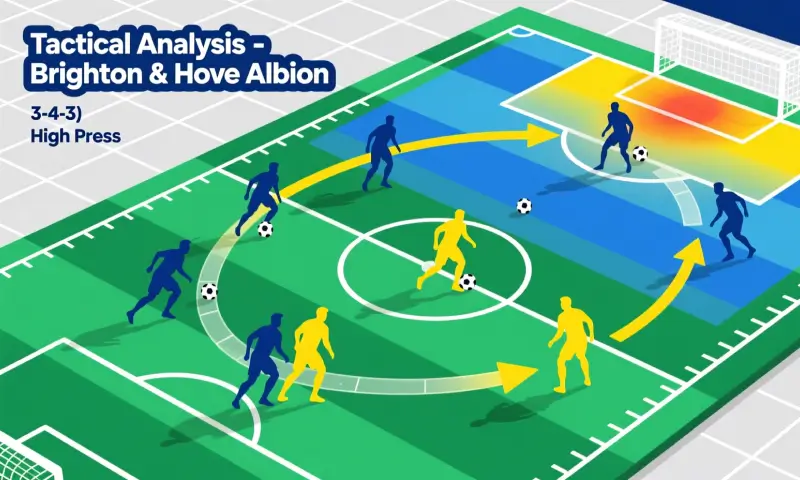 Brighton Tactical Analysis - Football Pitch Diagram with Player Positions and Movement Patterns